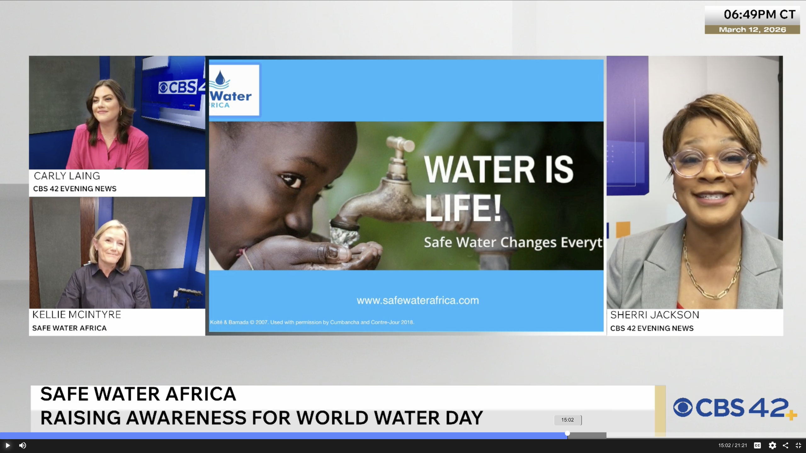 Thumbnail of interview with CBS42 anchor Sherri Jackson